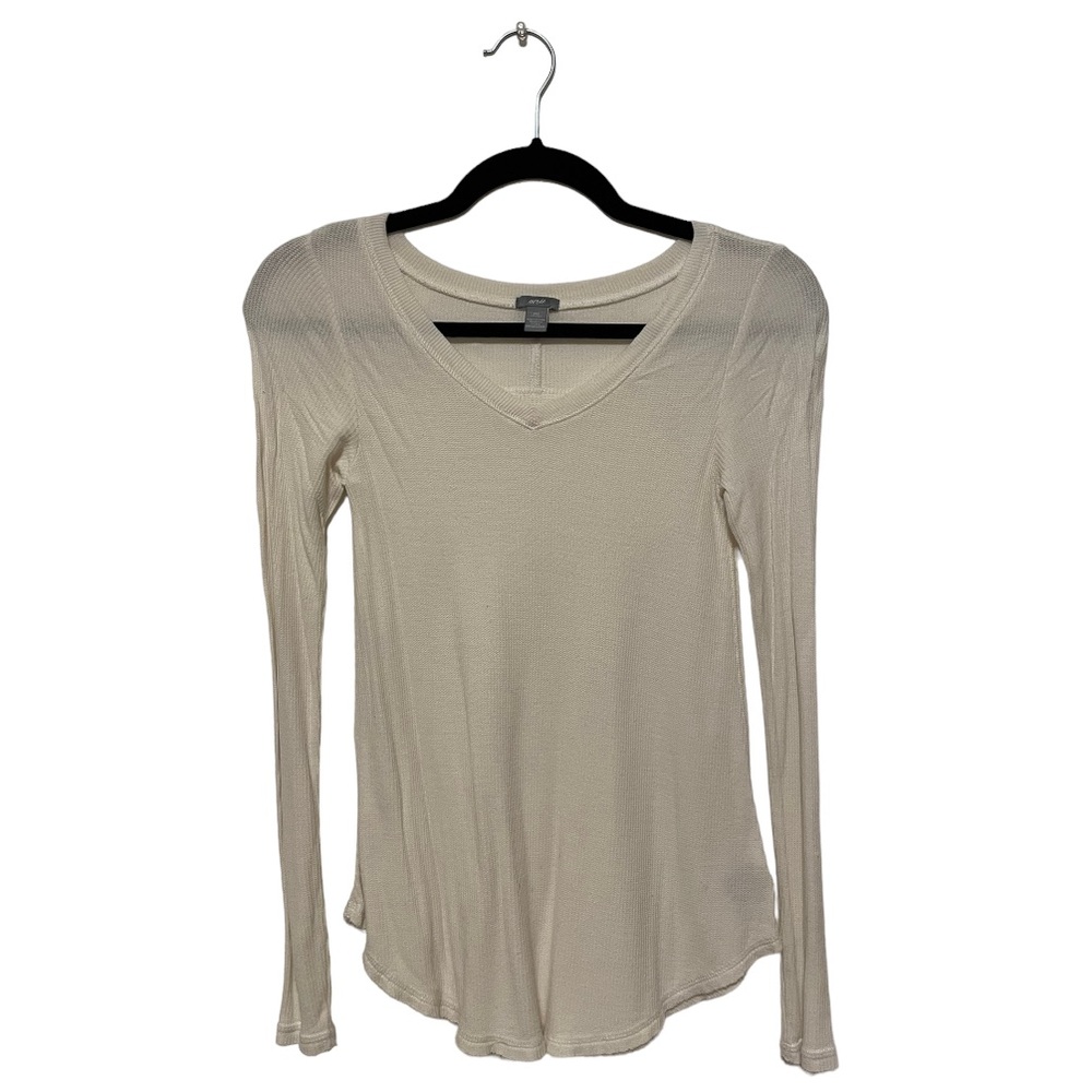 Aerie White Thermal Long Sleeve
